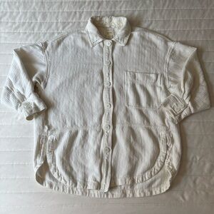 Anthropologie Maeve Button Down Oversized Top